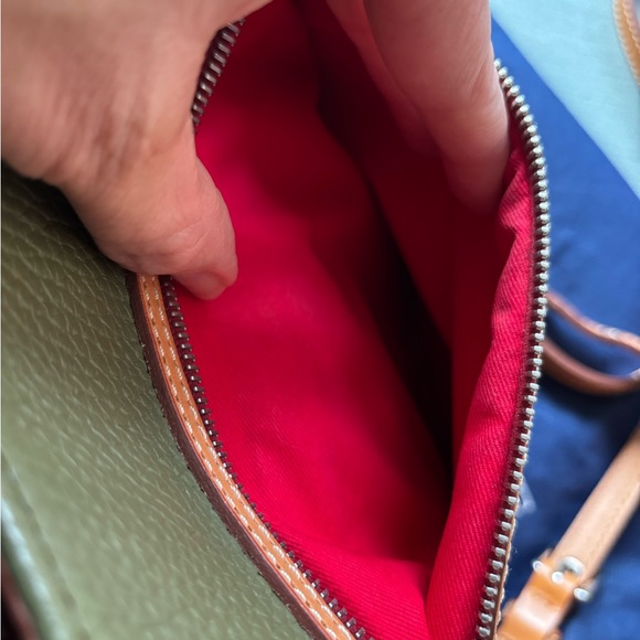 Dooney & Bourke Olive Green Tan Natural Pebbled Leather Crossbody Shoulder FALL - Picture 9 of 16
